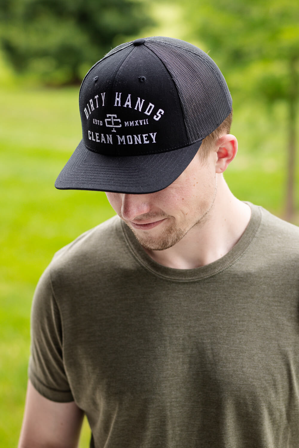 Troll DCHM Embroidered Curved Brim Trucker Hat for Men in