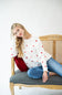 Miracle Heart Sweater for Women in Ivory/Red