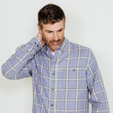 Weatherproof Vintage Burnout Flannel for Men in Sky Blue