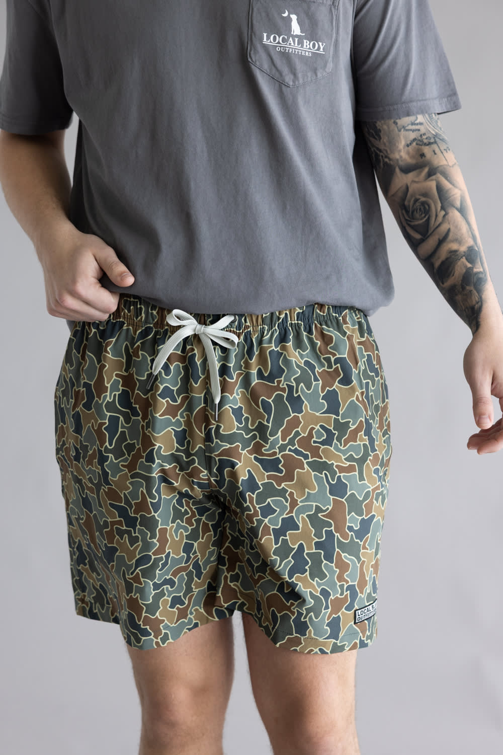 Local Boy Bayside Swim Shorts for Men in Rust