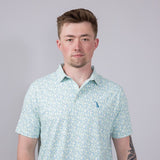 Local Boy Dirty Murtle Margarita Polo Shirt for Men in Blue Green