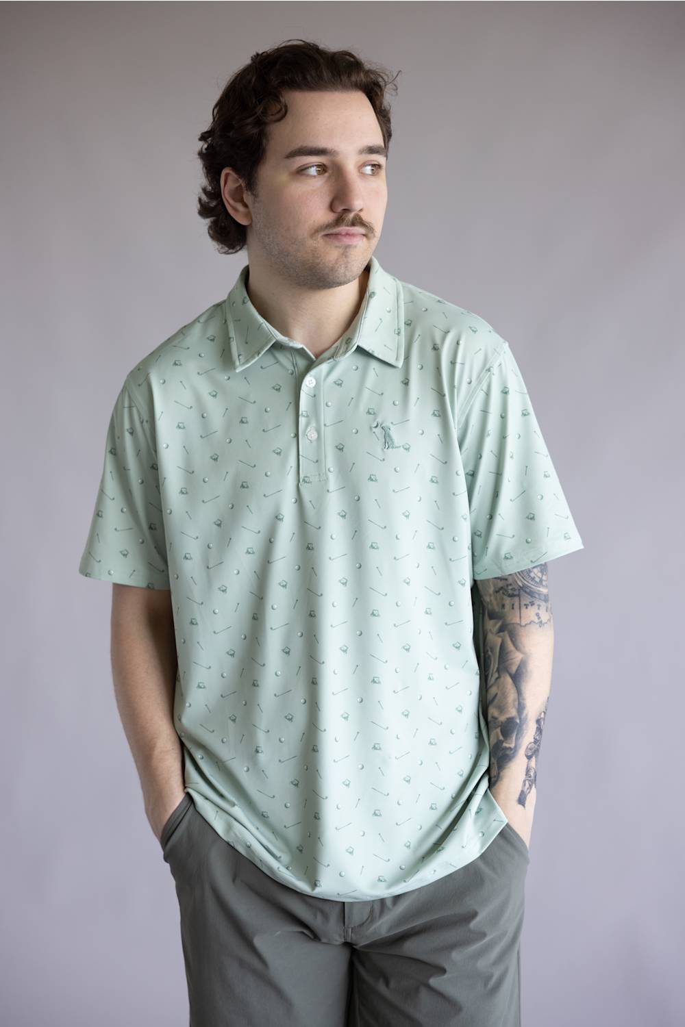 Local Boy Dirty Myrtle Gimme Putt Polo for Men in Green