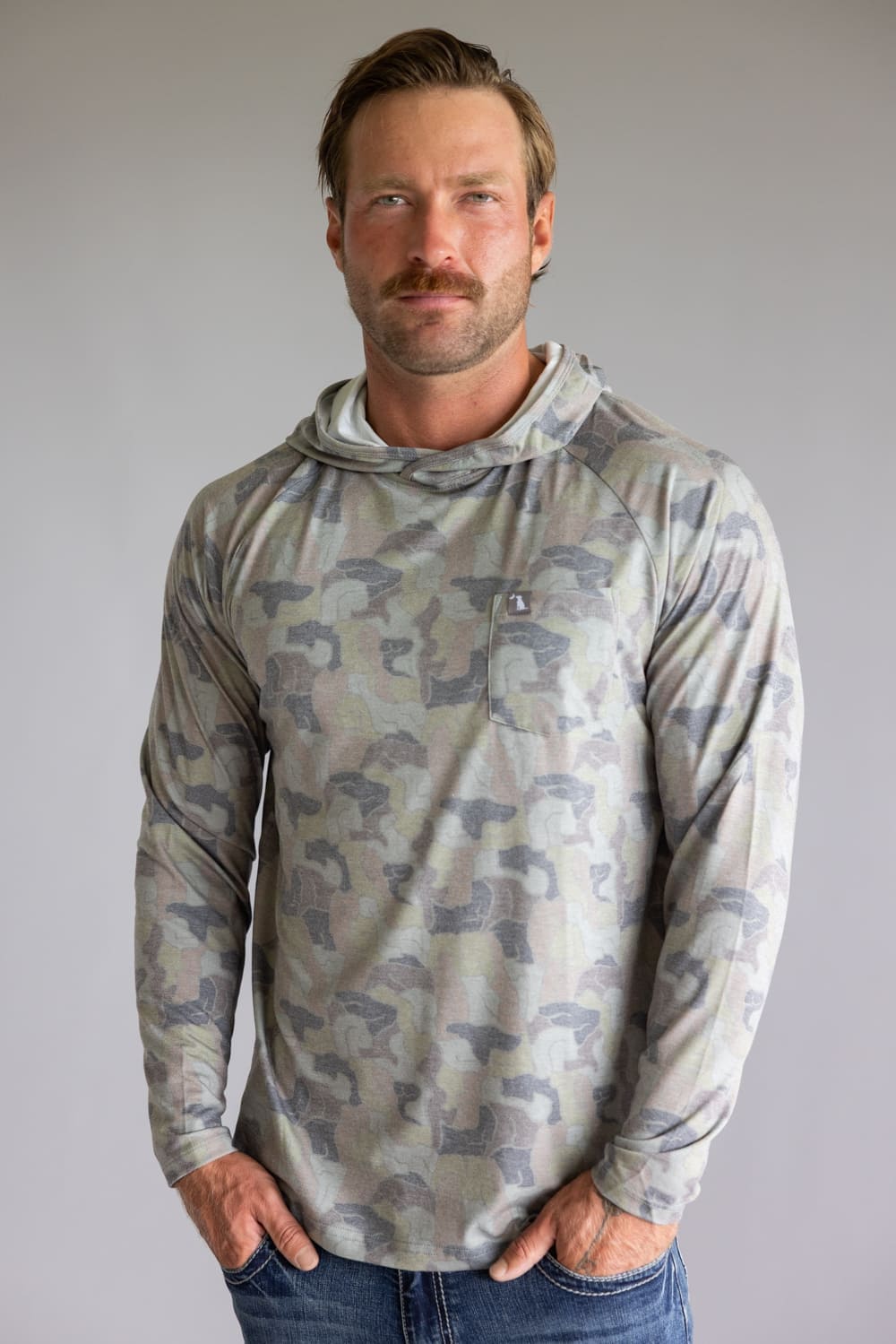 Local Boy Heather Blend Hoodie for Men in Green