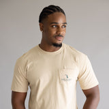 Local Boy Local Flage Bluff T-Shirt for Men in Latte Brown