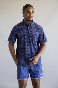Local Boy USA Low Country Button Down for Men in Navy