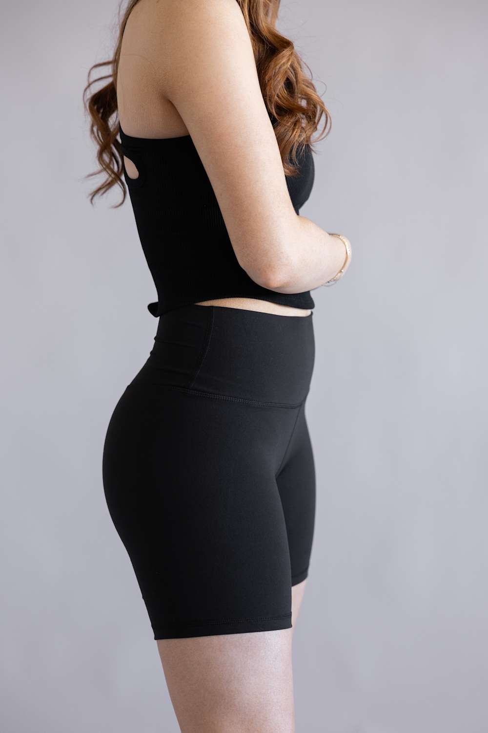 Love Tree Biker Shorts for Women in Black