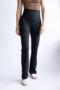 Love Tree Extra High Waisted Bootcut Leggings for Women in Black