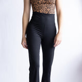 Love Tree Extra High Waisted Bootcut Leggings for Women in Black