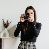 Love Tree Lightweight Turtleneck Sweater for Women in Black