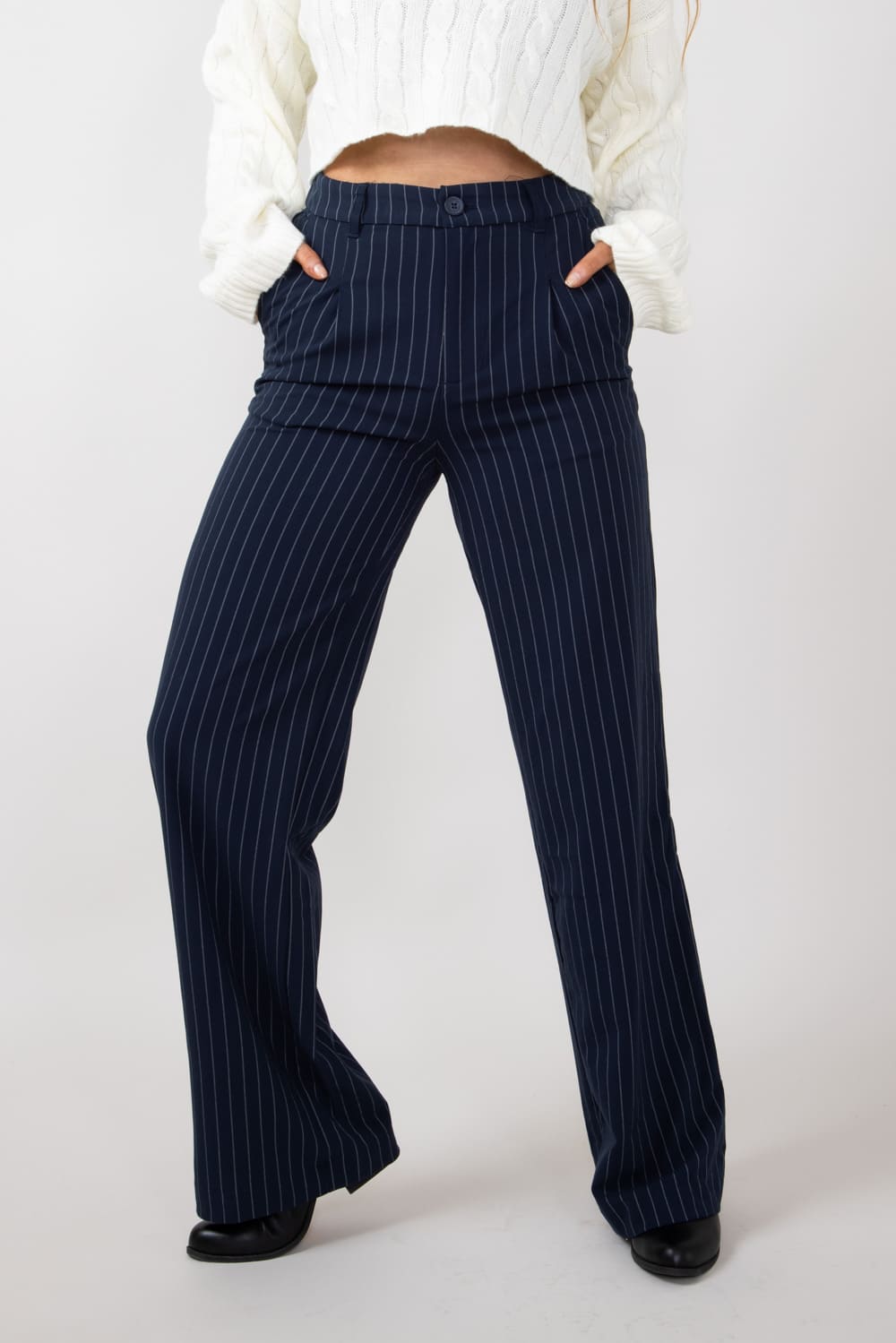 Love Tree Striped Pants for Women in Navy 6950PN NAVY Glik s