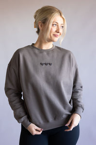 Love You Like A Summer Sunset Crewneck for Women in Fossil Brown