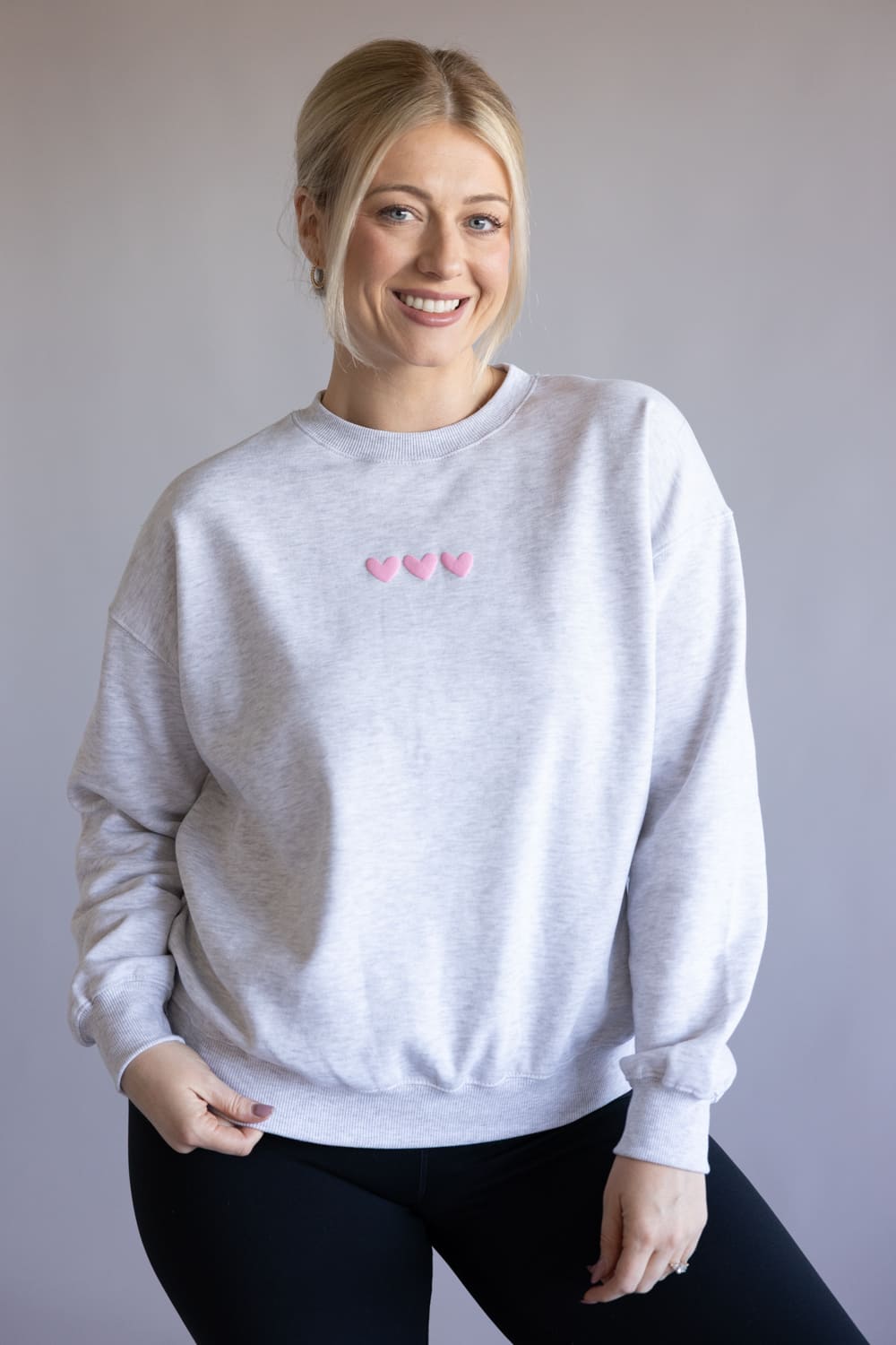 Love You Like A Summer Sunset Crewneck for Women in Ice Grey