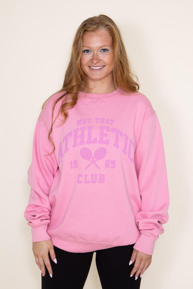 Not That Athletic Club Sweatshirt for Women in Pink