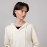 Thread & Supply Lyndon Hooded Sweater for Women in Ivory