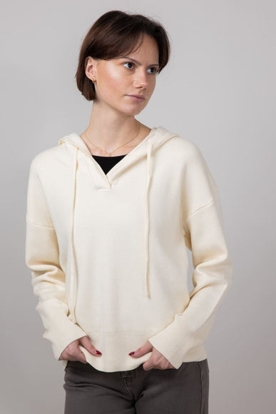 Thread & Supply Lyndon Hooded Sweater for Women in Ivory
