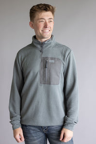 Marsh Wear Sullivan ¼ Zip Pullover for Men in Steel