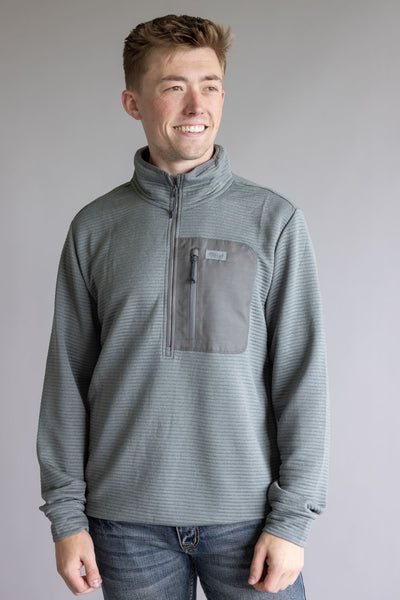 Marsh Wear Sullivan ¼ Zip Pullover for Men in Steel