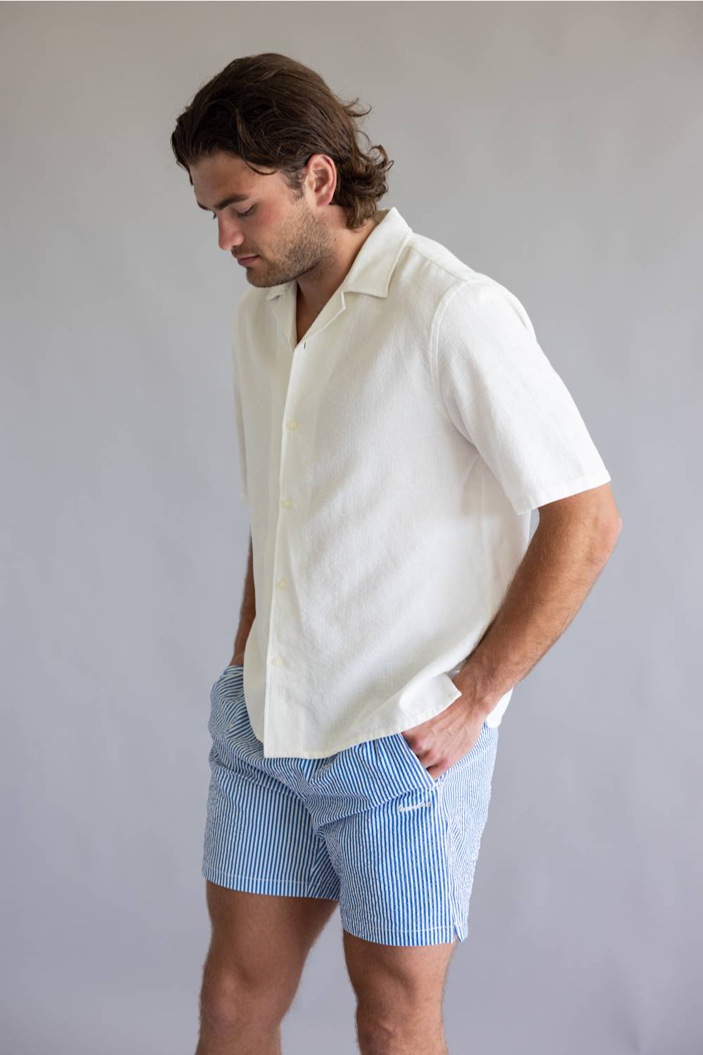 Industrie Marbella Button Up Shirt for Men in White