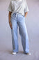  Mica High Rise Wide Leg Joggers for Women in Geyser Blue 