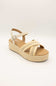 Soda Mega Rope Platform Sandals for Women in Cream