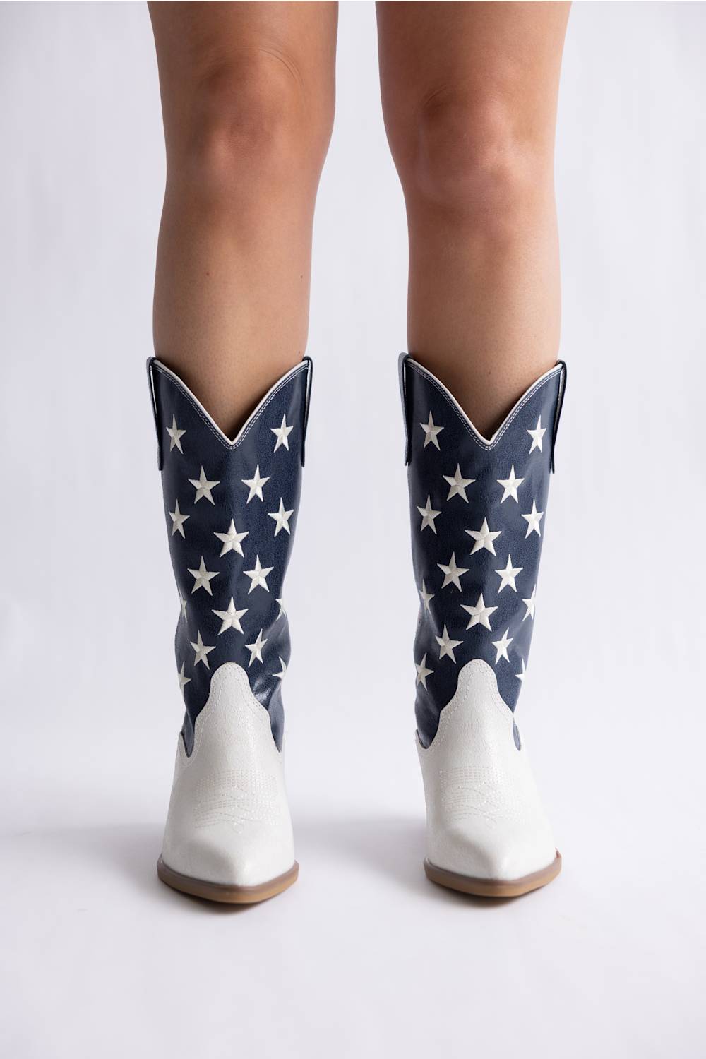 MIA Stars & Stripes Cowgirl Boots for Women in White