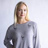 Miracle Skull Sweater for Women in Grey