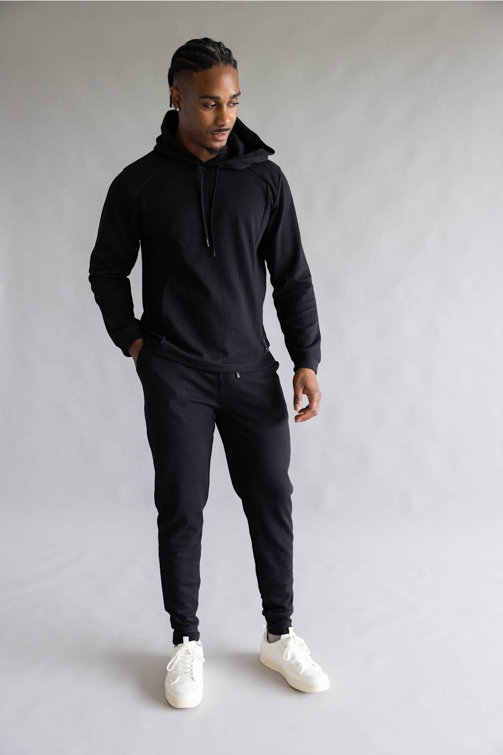 1897 Active Diamond Stretch Joggers in Black