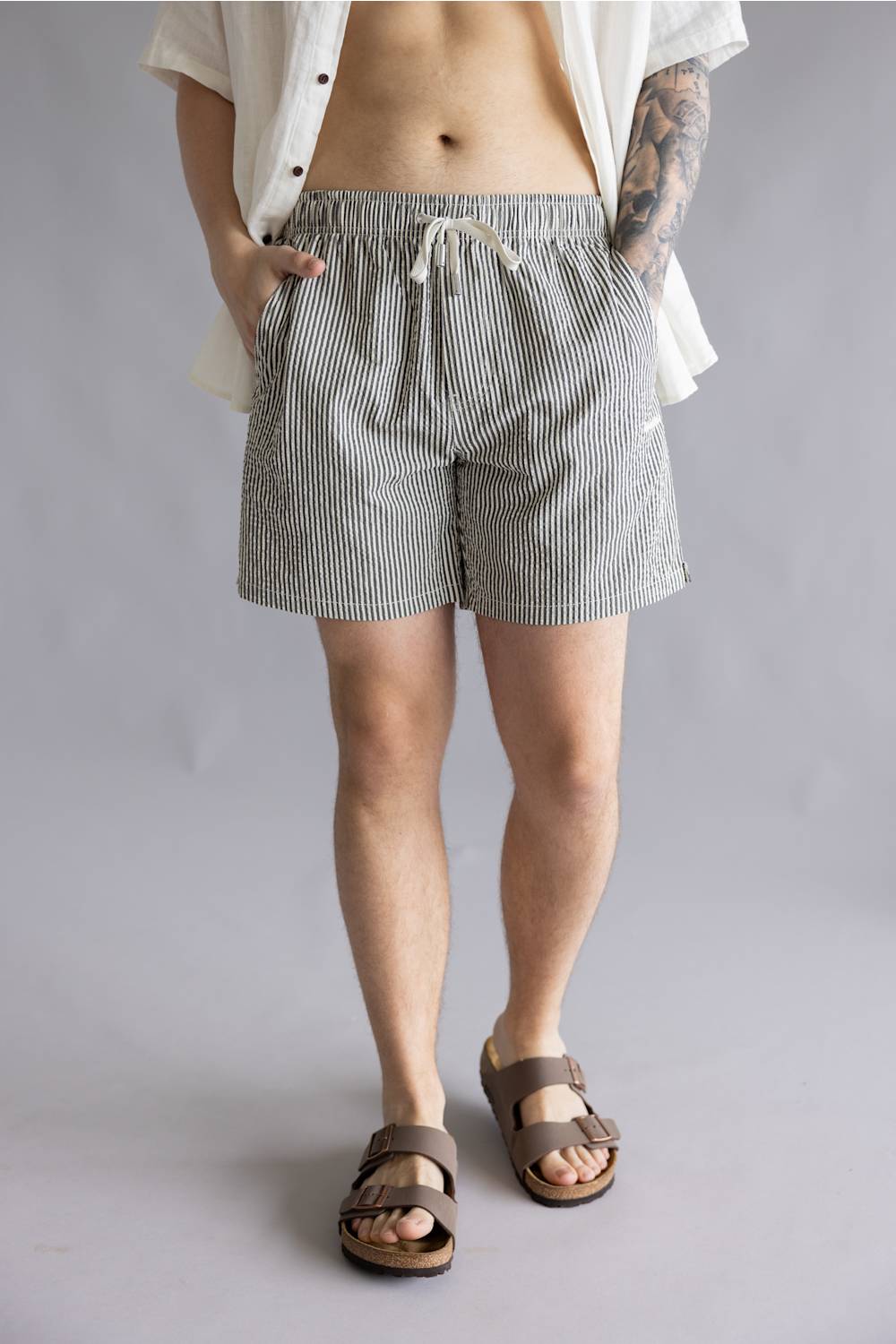 Industrie Coressia Swim Trunks for Men in Dark Sage