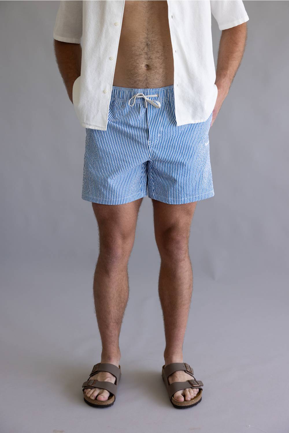 Industrie Coressia Swim Trunks for Men in Royal Blue Stripe | MST38507-ROYALBLUEWHITE