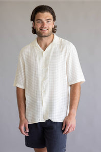 Siracusa Button Up Shirt for Men in Egg Shell