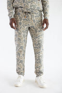 Marsh Wear Fireside Fleece Pants for Men in Khaki Mallard Camo