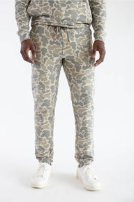 Marsh Wear Fireside Fleece Pants for Men in Khaki Mallard Camo