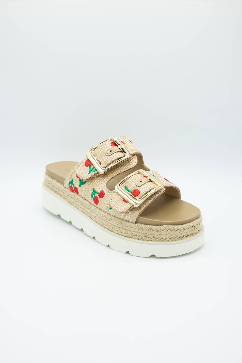 Madden Girl Mythical 2 Band Cherries Platform Sandals for Women in