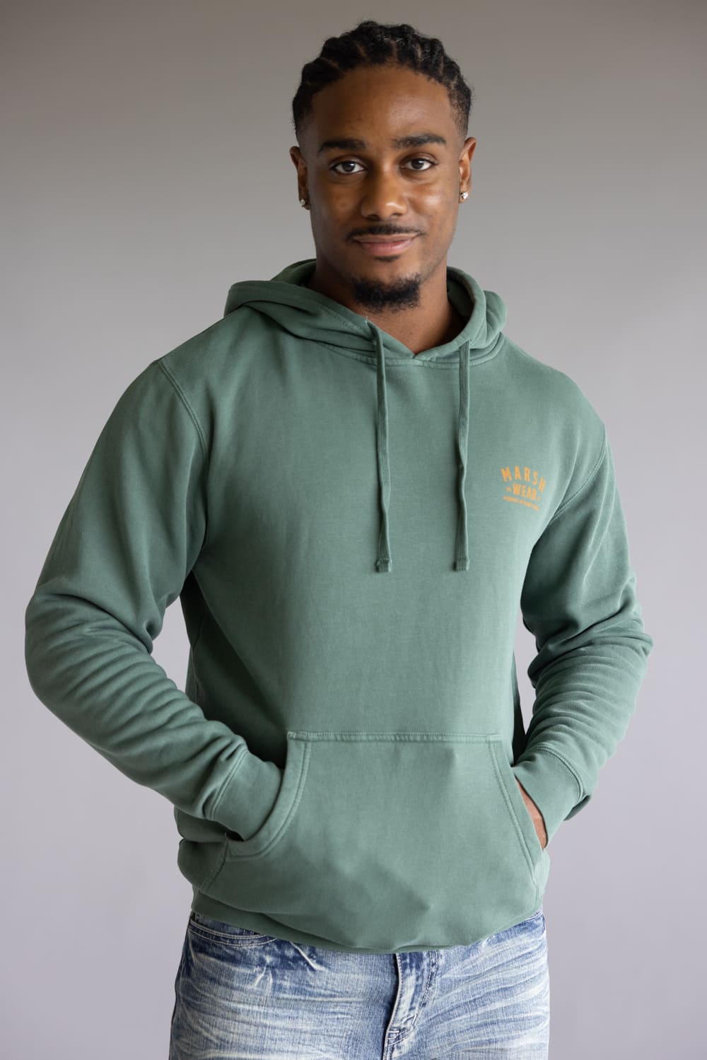 Marsh Wear Alton Camo Hoodie for Men in Alpine Green