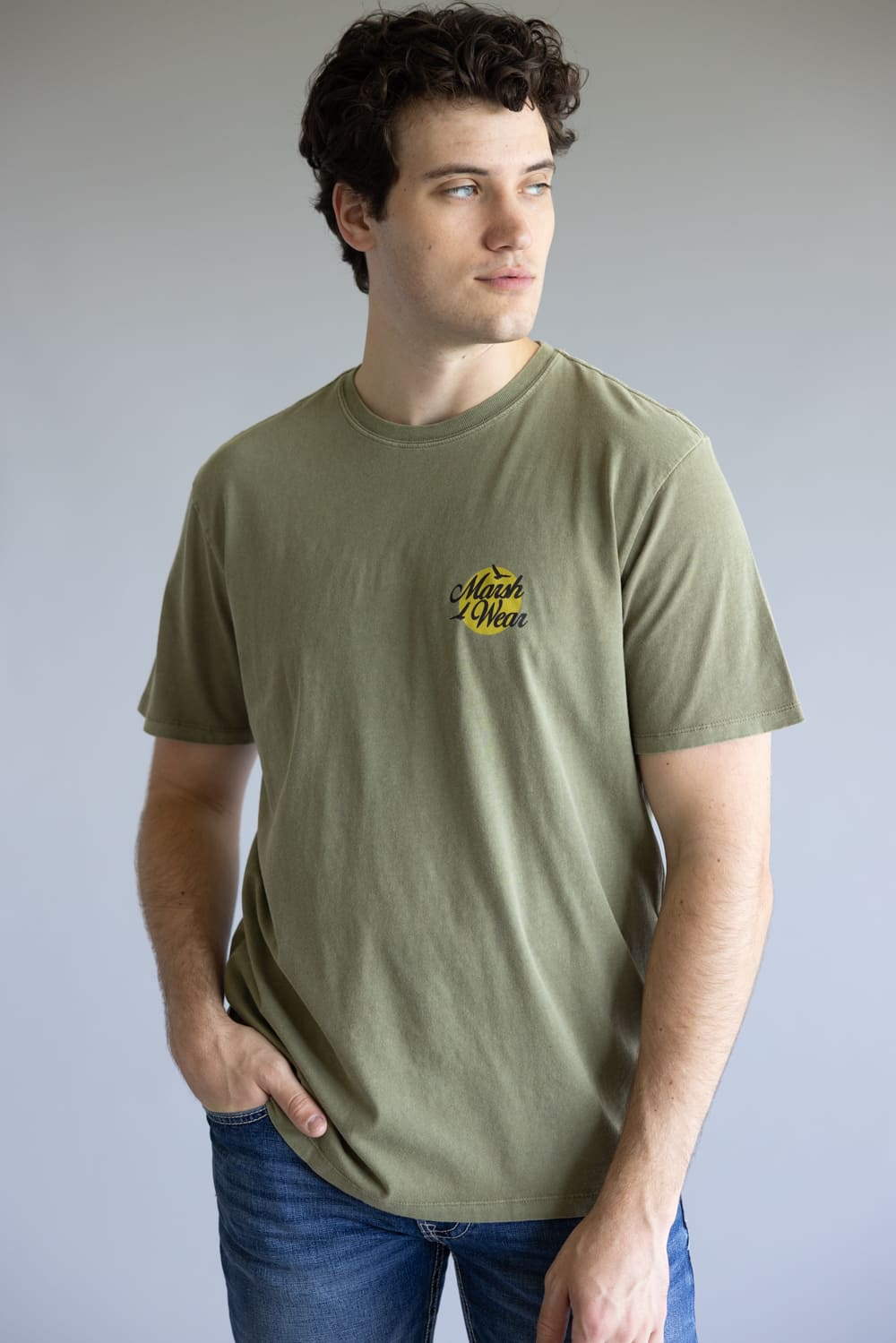 Marsh Wear Buck Fever T-Shirt for Men in Vintage Moss