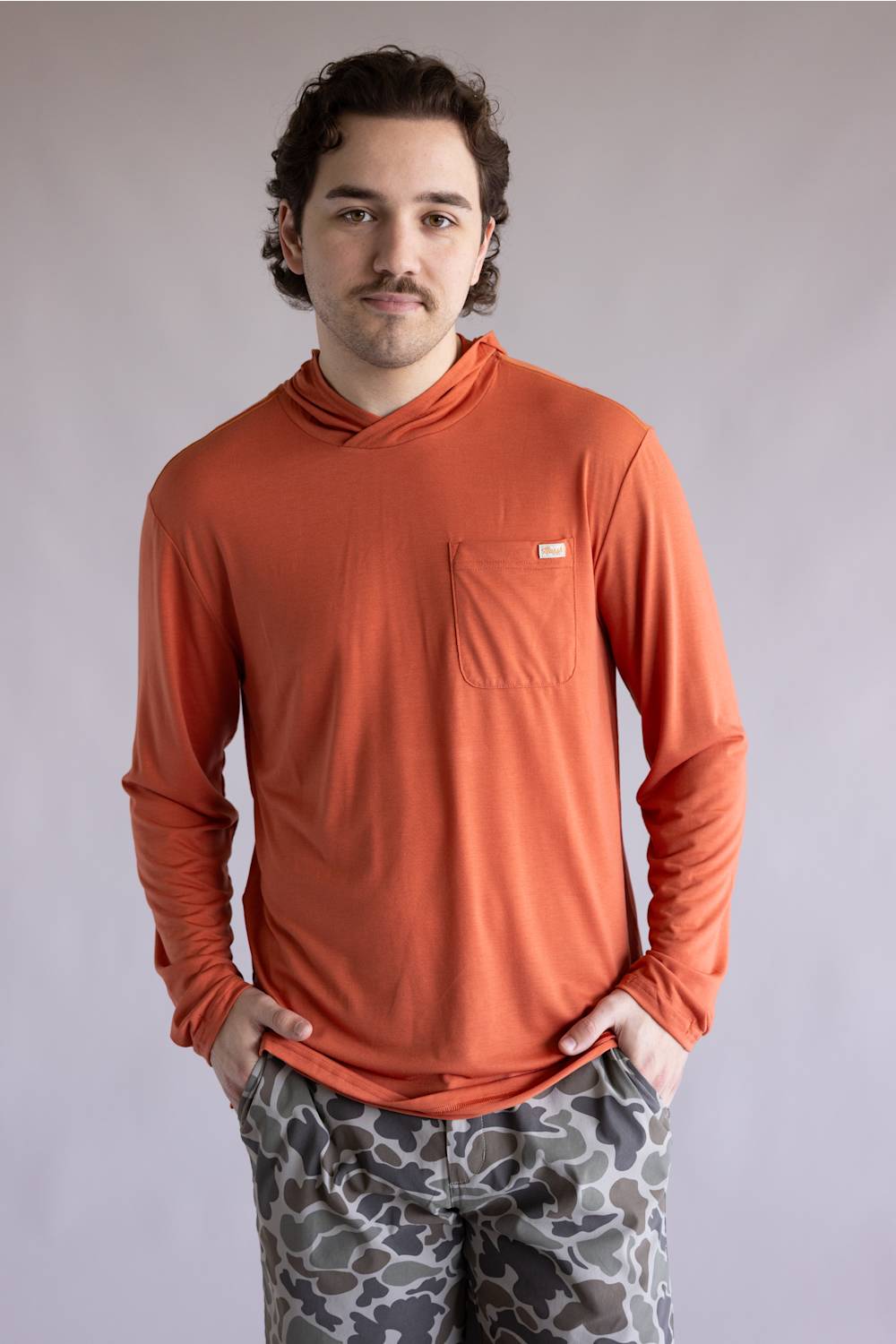 Marsh Wear Buxton Tech Hoodie for Men in Lobster Heather