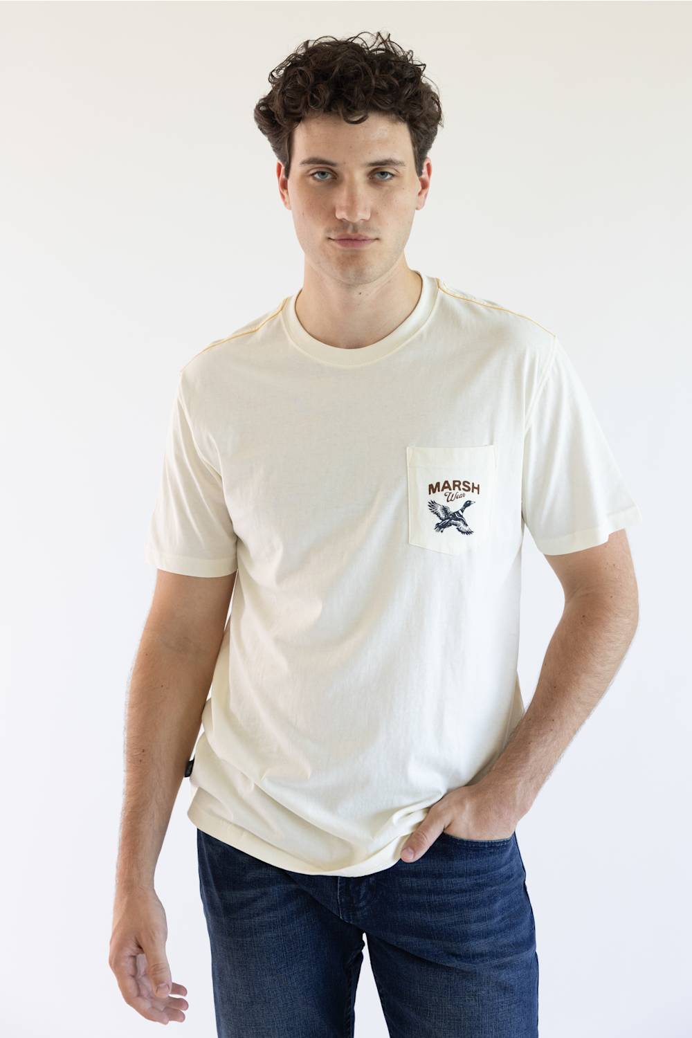 Marsh Wear High Flyer T-Shirt for Men in Vintage White | MWT1107-VWHT-VINTAGE WHITE