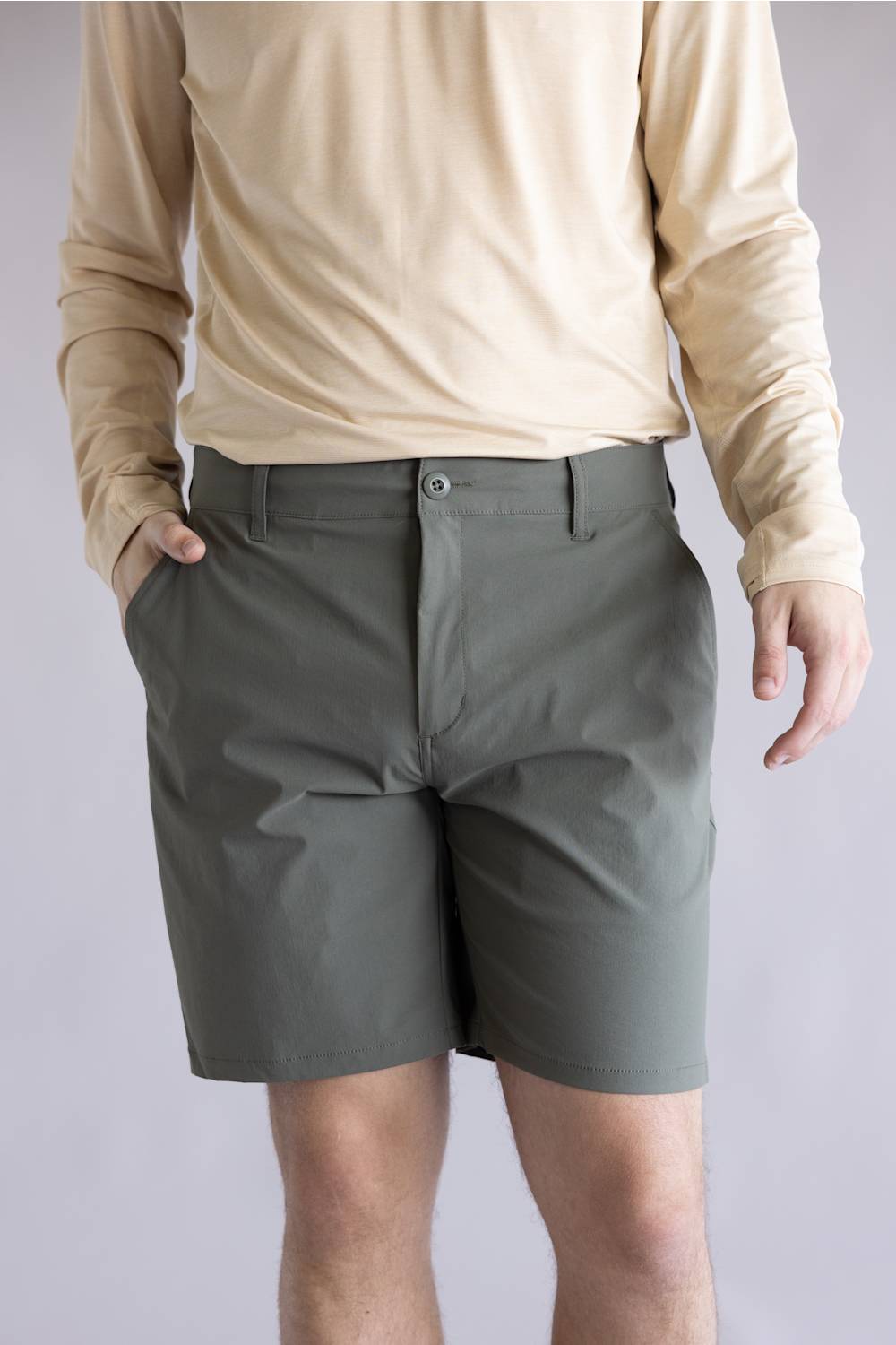 Marsh Wear Prime 8” Shorts for Men in Fossil