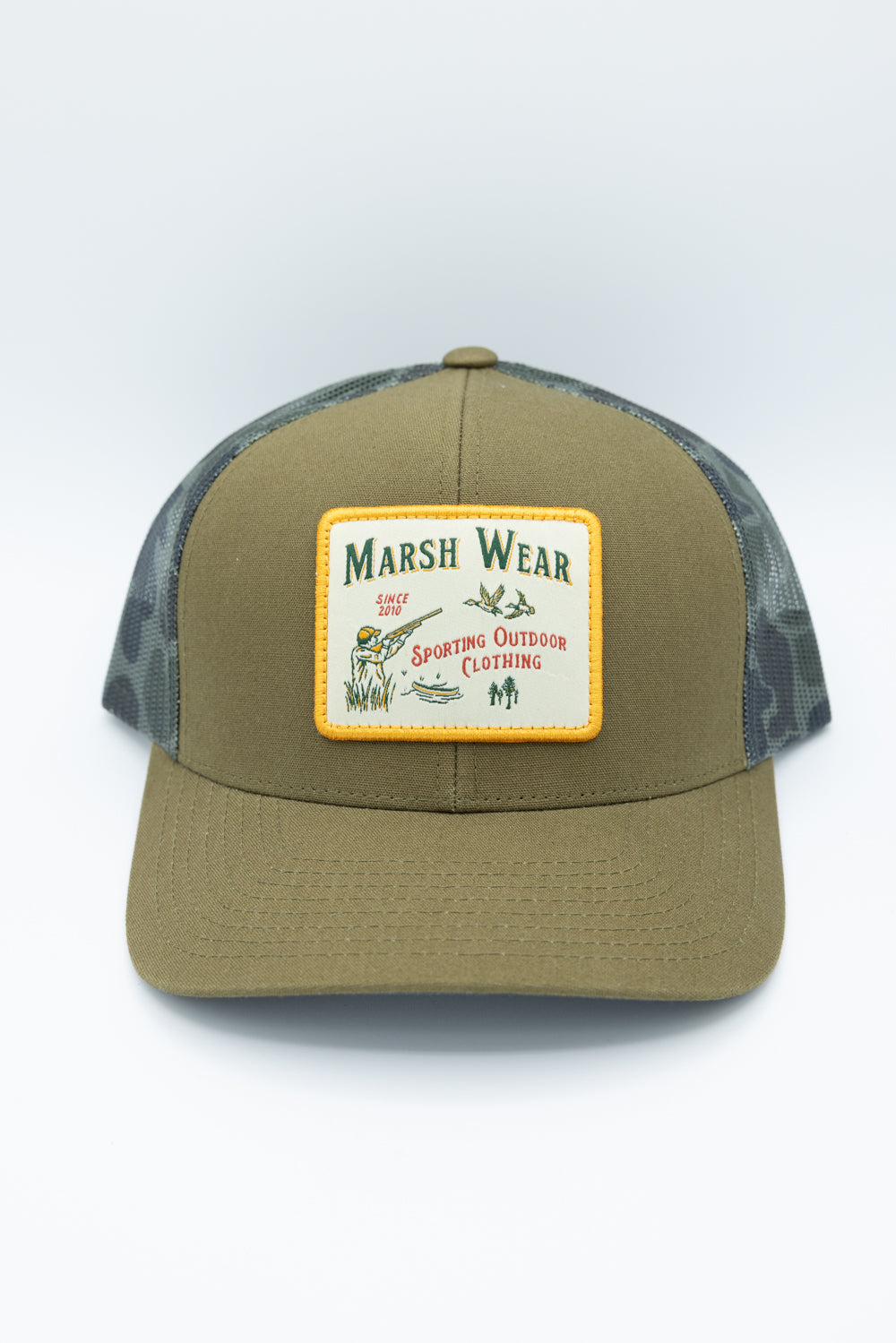 Marsh Wear Sportsman Trucker Hat for Men in Olive Green