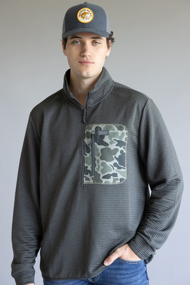 Marsh Wear Sullivan ¼ Zip Pullover for Men in Ash Grey
