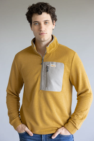 Marsh Wear Sullivan ¼ Zip Pullover for Men in Yellow Gold