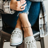 Coconuts by Matisse Maren Platform Mules for Women in Grey | MAREN-LT GREY