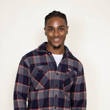 Matix Sherpa Lined Flannel Shacket for Men in Navy