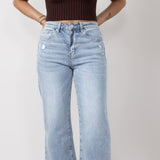 Mica High Wash Clean Wide Leg Jeans for Women