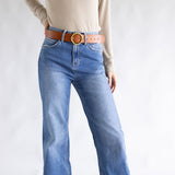 Mica High-Rise Medium Wash Clean Wide Leg Jeans for Women