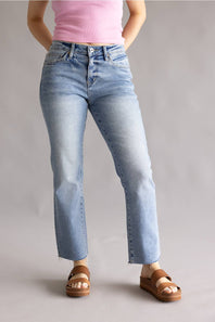 Mica Mid Rise Ankle Straight Jeans for Women