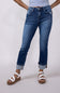 Mica Mid Rise Straight Leg Cuffed Jeans for Women