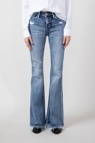 Mica Mid Rise Super Flare Jeans for Women | MDP-F3124M – Glik's