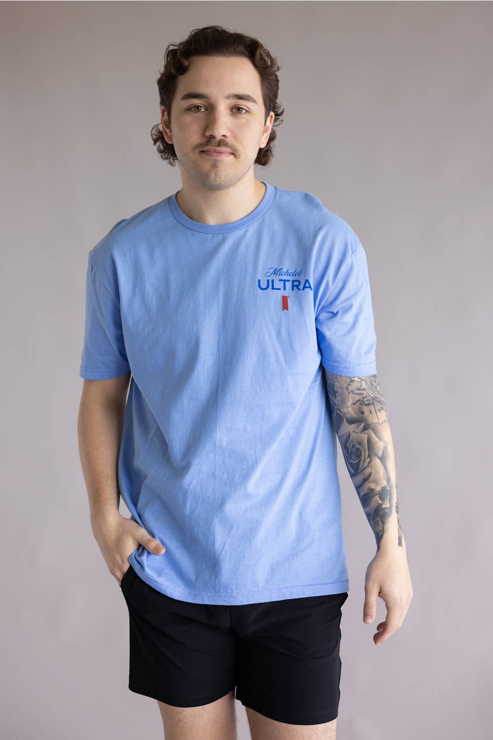 Michelob Ultra First Round T-Shirt for Men in Carolina Blue