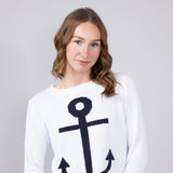 Miracle Anchor Lightweight Sweater for Women in Ivory